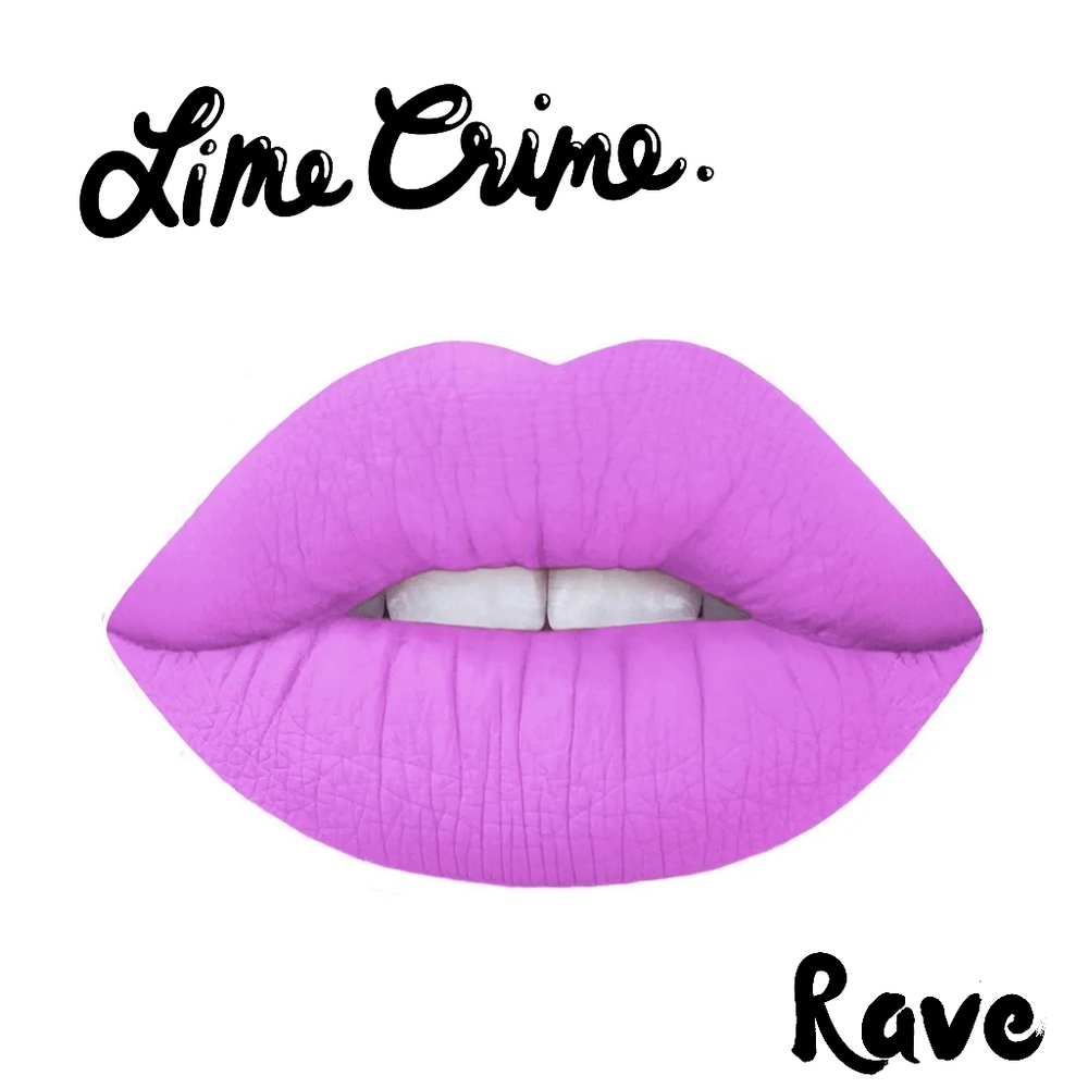 Lime Crime - Rave - Matte Velvetine Lipstick - RARE- Discontinued -